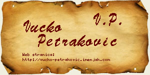 Vučko Petraković vizit kartica